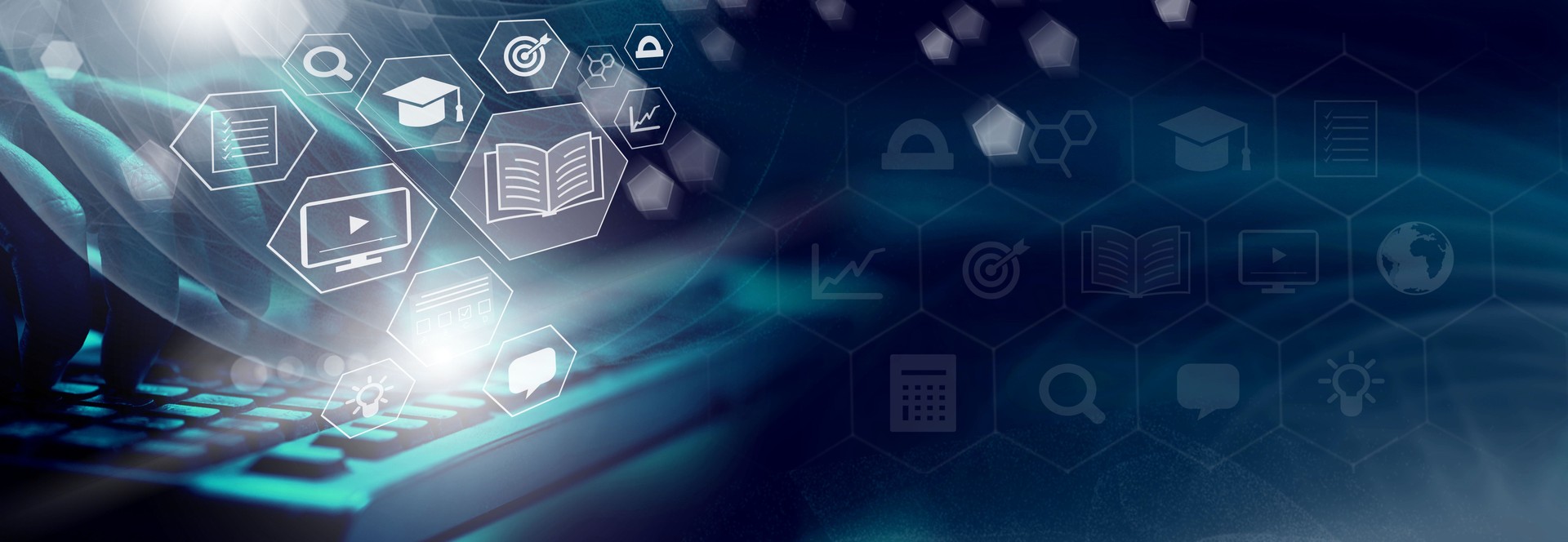 E-learning, education, online exam concept. Choose correct answer. Education internet online digital technology concept.